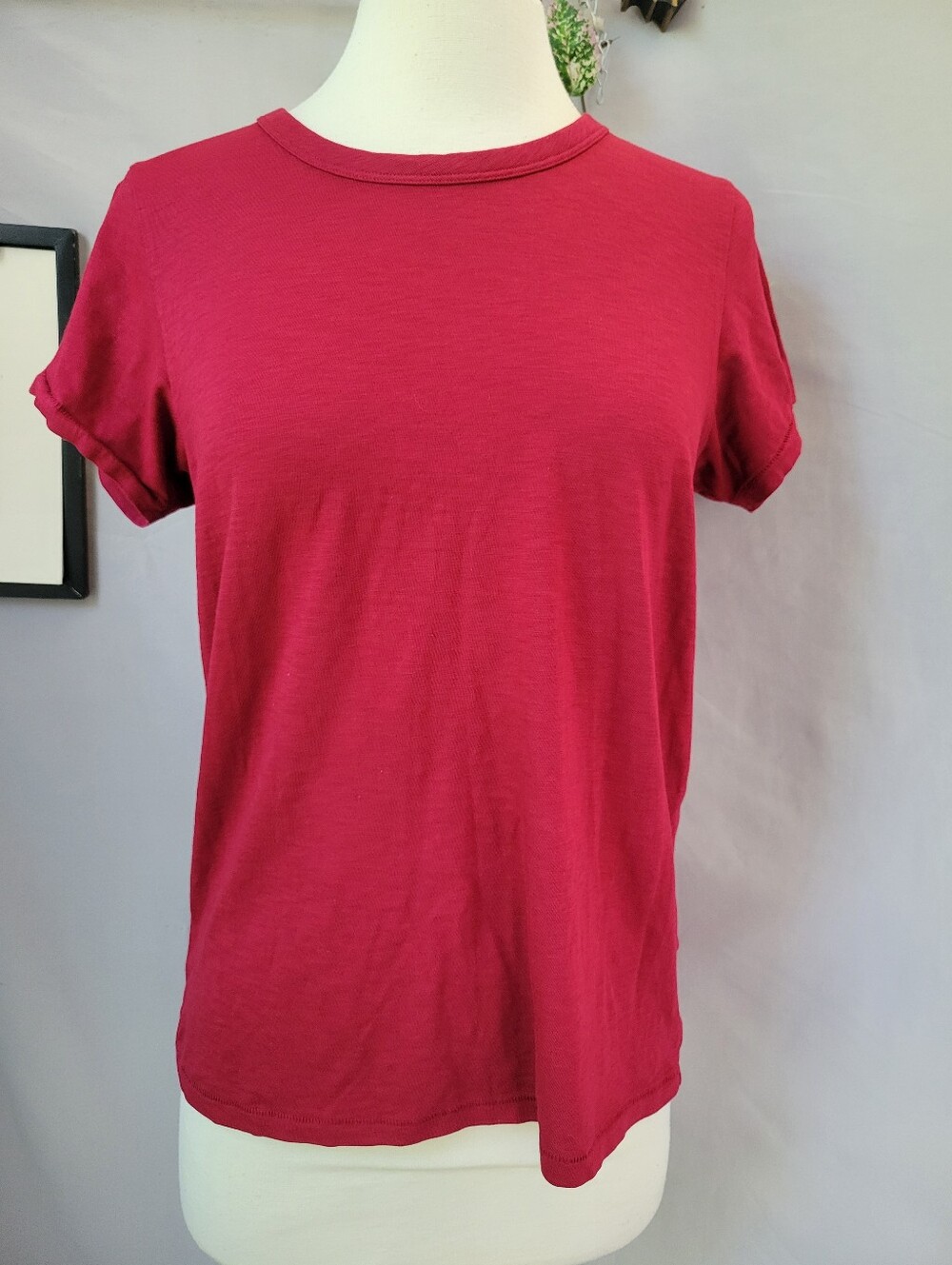 Rag & Bone Crew Neck Short Sleeve Slub Cotton Tee S
